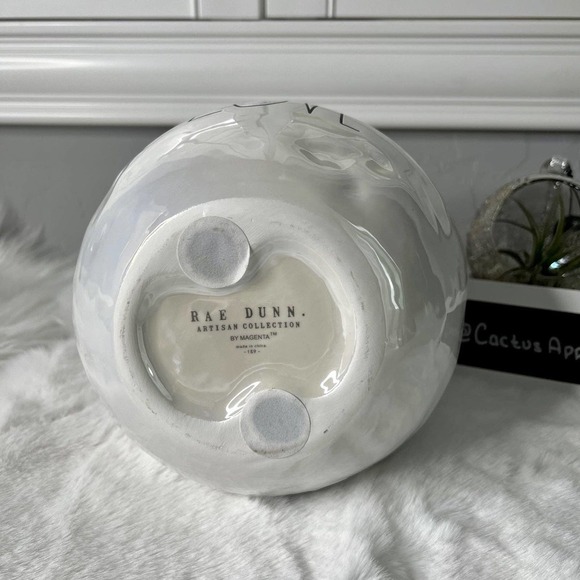 New Rae Dunn Large Iridescent Easter Love Egg With Dimples - Picture 4 of 6